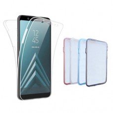 Capa para Samsung Galaxy A8 2018 Plus - Silicone 360° Azul Claro